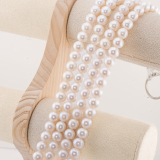 Perles de rivière rondes 9.5-10.0mm AAAA Blanc