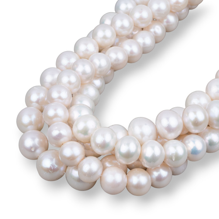 Round River Pearls Grading 10-14mm Λευκό