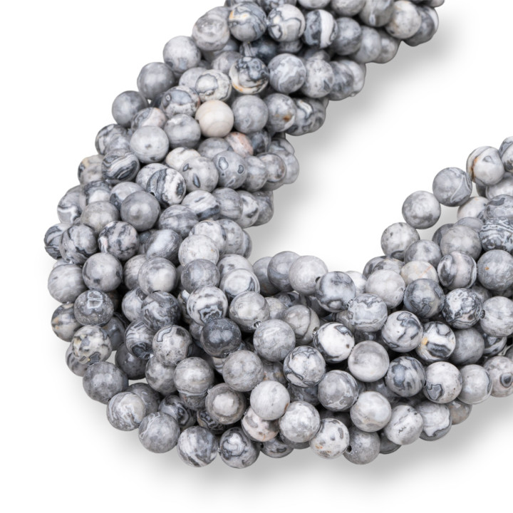 Ágata Fósil Redonda Lisa 06mm