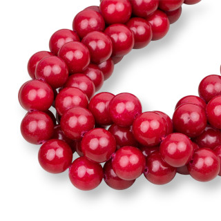 Rubellite Jade Στρογγυλό Λείο 10mm