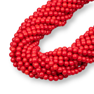 Coral Bambú Rojo Redondo Liso 04mm