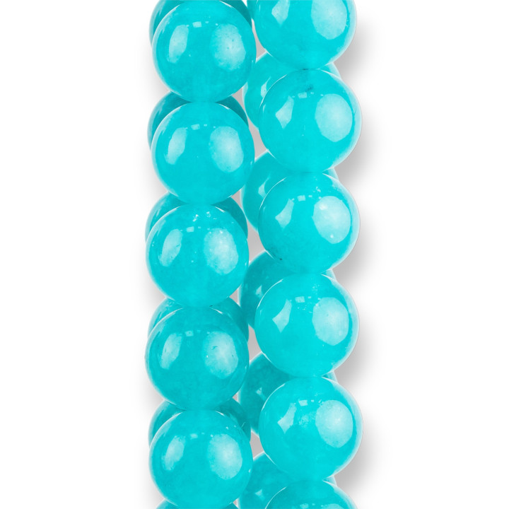 Turquoise Jade Round Smooth 12mm