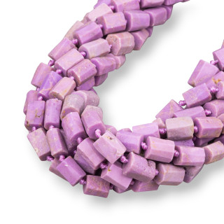 Ακατέργαστος Ακανόνιστος Πέτρινος Κύλινδρος Kunzite 6-8x9-12mm