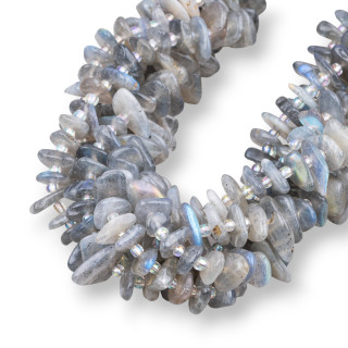 Labradorit Rondelle unregelmäßiger Stein getrommelt 8-11 mm