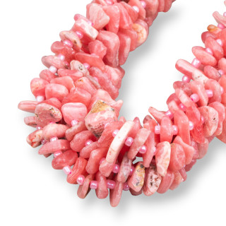 Rhodochrosite Rondelle Pierre Irrégulière Roulée 9-13mm