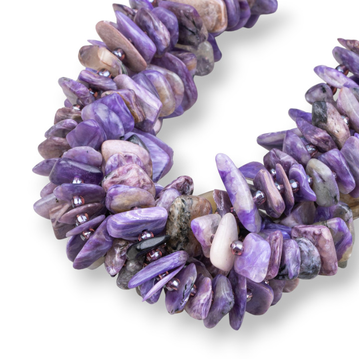 Sugilith Rondelle unregelmäßiger Stein getrommelt 9-13 mm