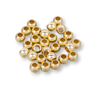 Heavy Steel Ball Spacer 4mm Τρύπα 2mm 300τμχ Χρυσό