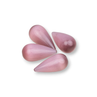 Cat's Eye Drop Beads Component Without Hole 10x20mm 10pcs Powder