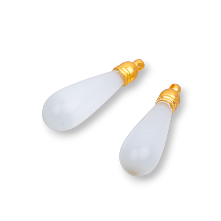 Occhio Di Gatto Goccia Senza Foro Con Coppetta 10x35mm 6pz Bianco
