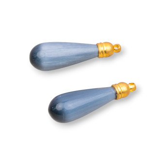 Occhio Di Gatto Goccia Senza Foro Con Coppetta 10x35mm 6pz Grigio Scuro