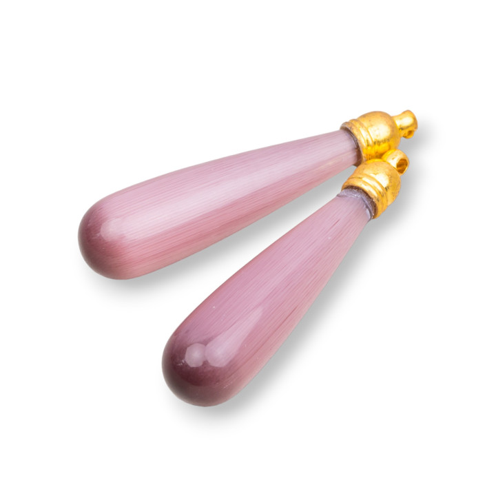 Occhio Di Gatto Goccia Senza Foro Con Coppetta 10x45mm 4pz Cipria