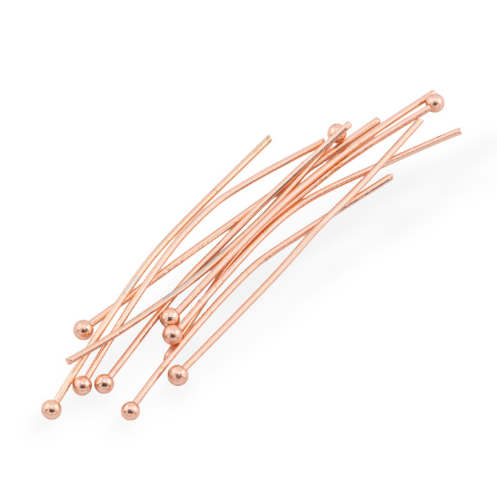 Chiodini Spilli Di Acciaio Testa Tonda 0,7x40mm 60gr Oro Rosa