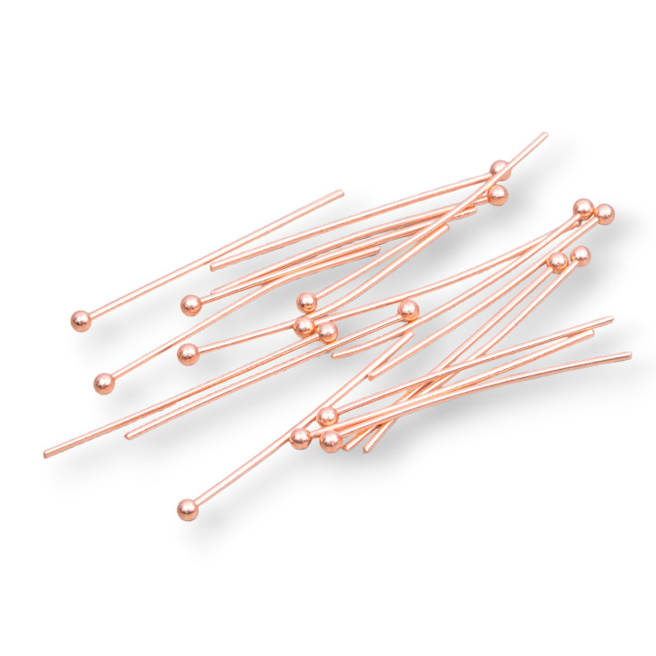 Chiodini Spilli Di Acciaio Testa Tonda 0,7x50mm 60gr Oro Rosa