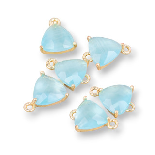 Connecteur Composant Laiton Avec Cat Eye Set 20pcs Avec 2 Anneaux 9x12mm Eau