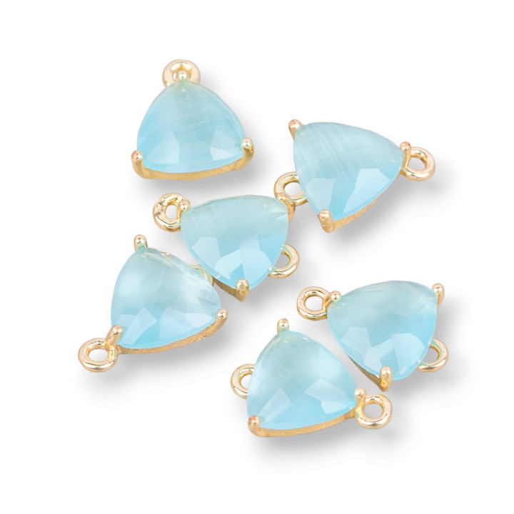 Connecteur Composant Laiton Avec Cat Eye Set 20pcs Avec 2 Anneaux 9x12mm Eau