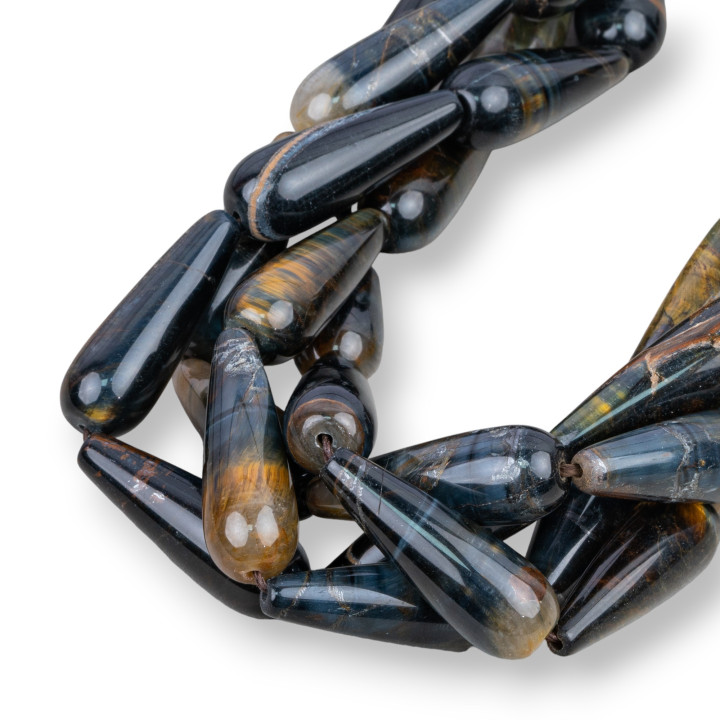 Dunkelgelbe Tigeraugentropfen 10x30mm