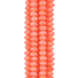 Koralle Bambus Rosa Rondelle facettiert 05x03mm