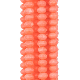 Corallo Bamboo Rosa Rondelle Sfaccettato 06x04mm