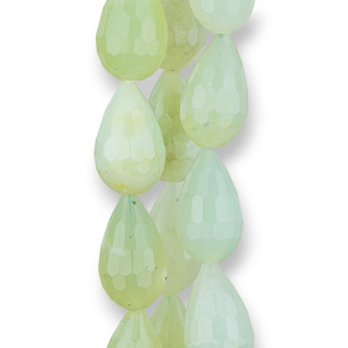 Giada (New Jade) Gocce Briolette Sfaccettate 20x30mm
