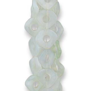 Giada (New Jade) Losange Plat Percé 17mm