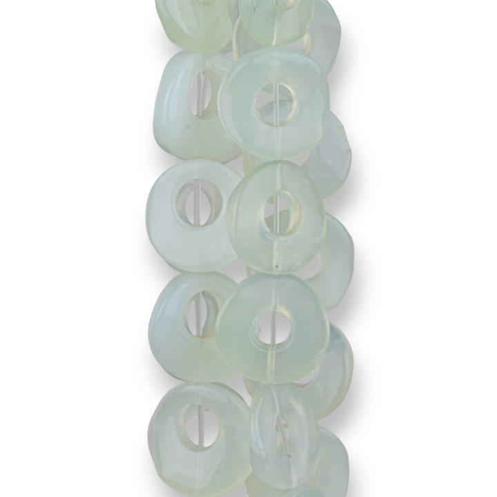 Giada (New Jade) Round Flat Smooth Twist Drilled 16mm