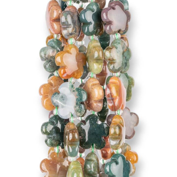 Assiette Fleur Agate Indienne 15mm