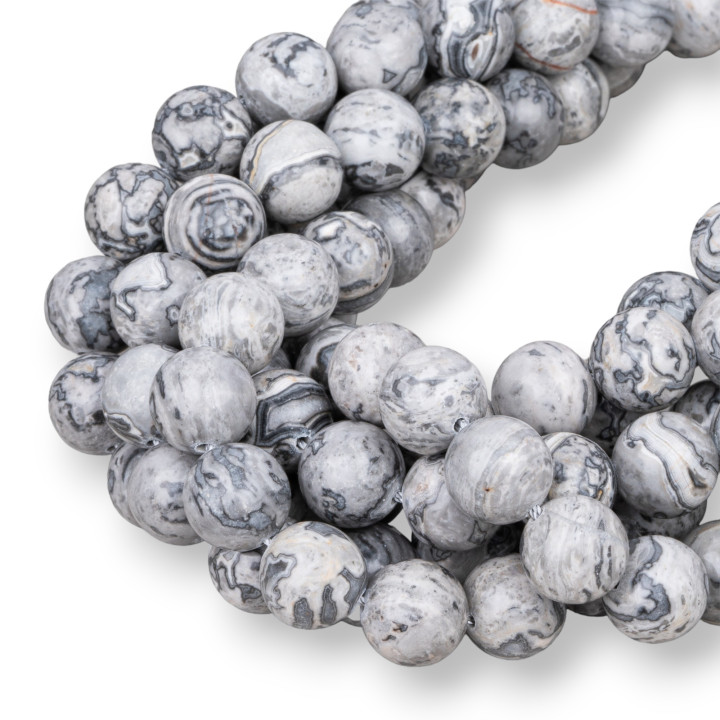 Glatter runder fossiler Achat 12 mm