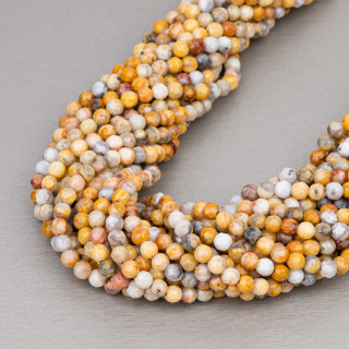 Faceted Yellow Picasso Jasper 04mm