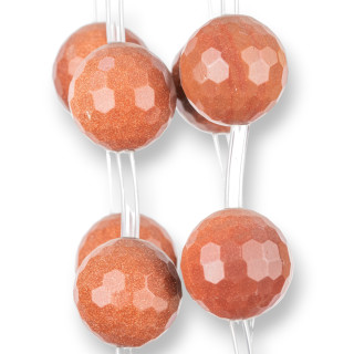 Pietra Del Sole Gold facettiert 25mm 8St