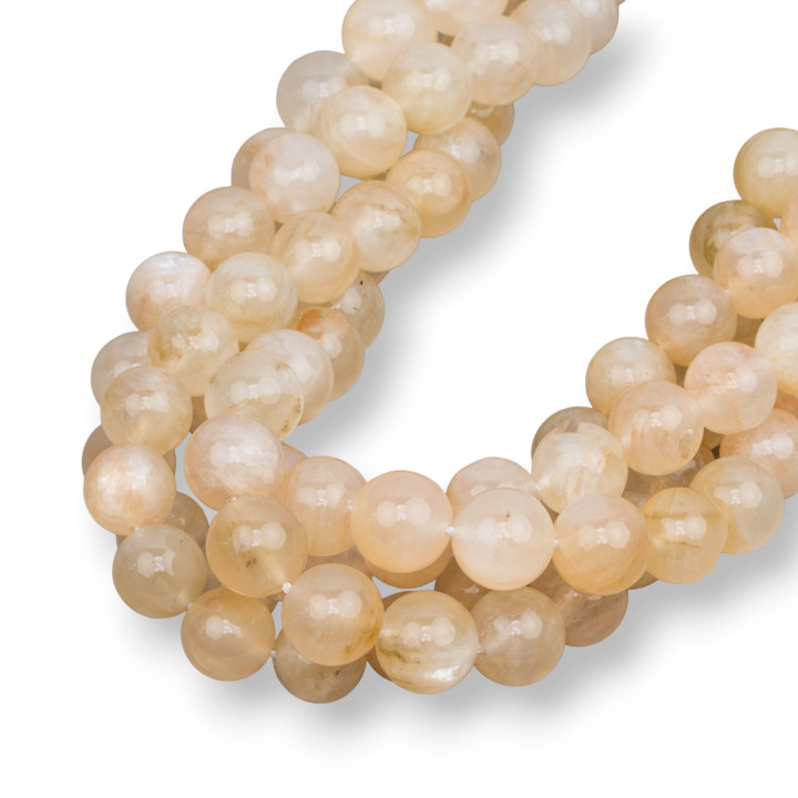 Λευκό Moonstone Στρογγυλό Λείο 10mm Ζεστό Τόνος