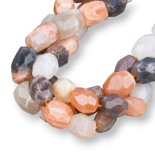 Multicolor Moonstone Faceted Stone 13-15x16-19mm