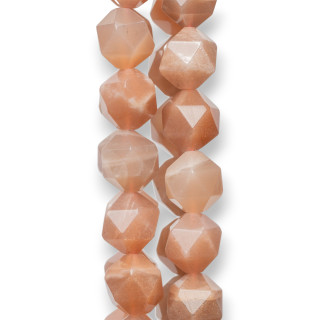 Pink Moonstone (Adularia) Icosahedron 12mm