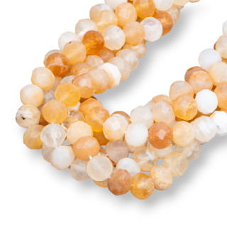 Yellow Opal Faceted Rondelle 10x8mm