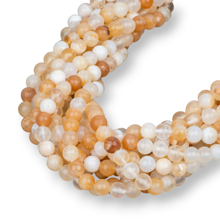 Κίτρινο Opal Στρογγυλό Λείο 06mm