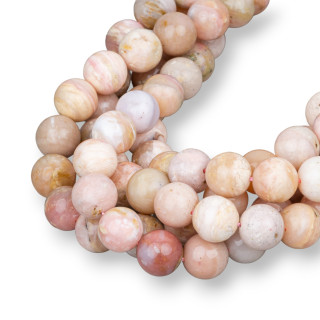 Light Pink Opal Round Smooth 14mm Yellow