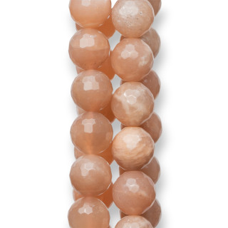 Piedra Luna Rosa Facetada 10mm Transparente