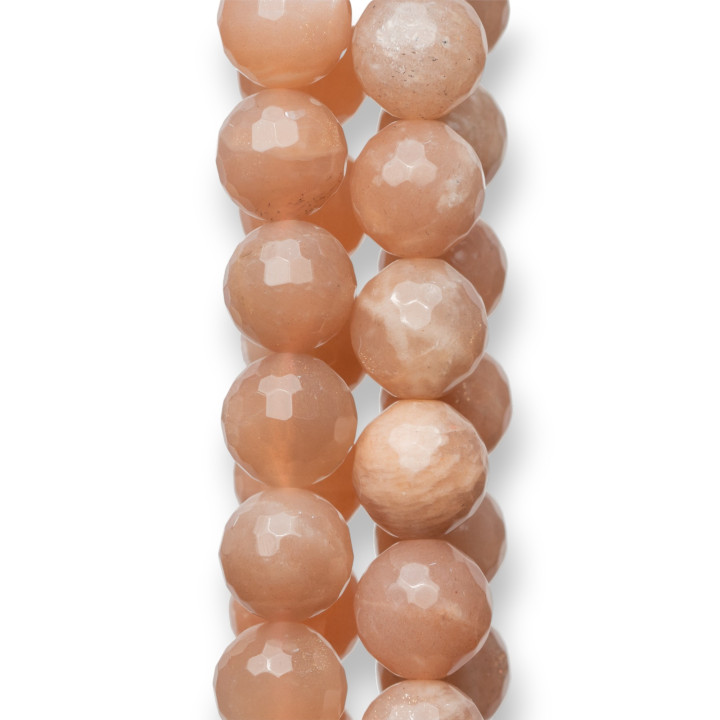 Ροζ Moonstone Faceted 10mm Clear