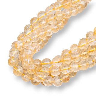 Quartz Citrine Clair Rond Lisse 10mm