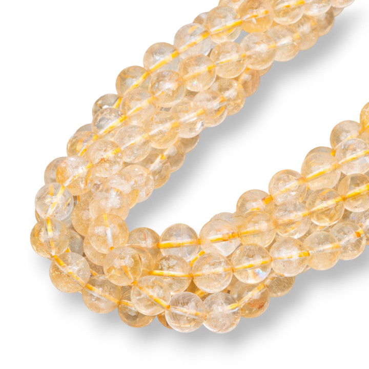 Citrine Quartz Clear Round Smooth 10mm