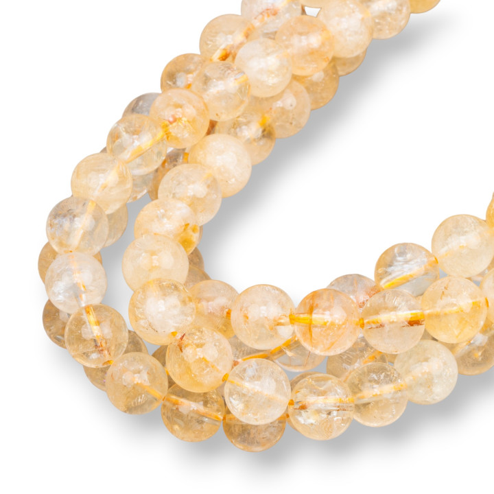Citrine Quartz Clear Round Smooth 12mm