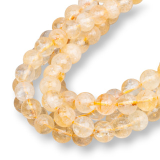 Quartz Citrine Clair Rond Lisse 13mm