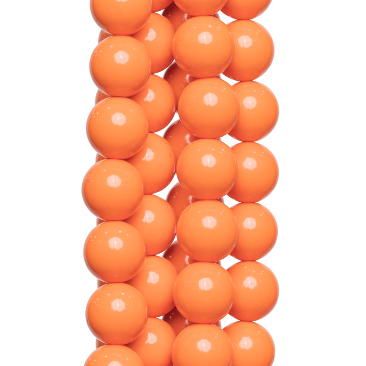 Pasta di Corallo Rosa Tondo Liscio  6mm Arancio