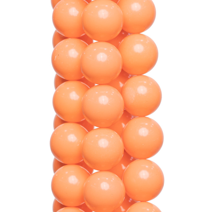 Glatte runde rosa Korallenpaste 06 mm hellorange