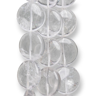 Flat Smooth Round Rock Crystal Coin 20mm