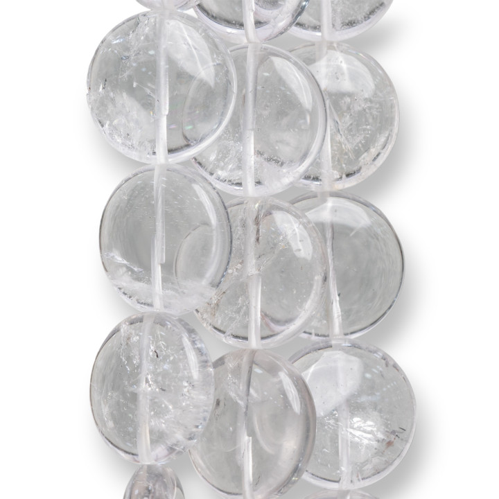 Flat Smooth Round Rock Crystal Coin 20mm