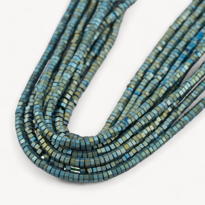 Mate Satinado Hematite (Mate) Disco Hexagonal 02x01mm Verde