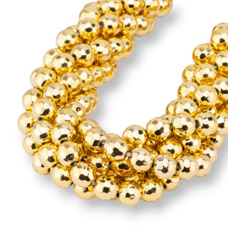 Hematites Facetado 10mm Oro 18k