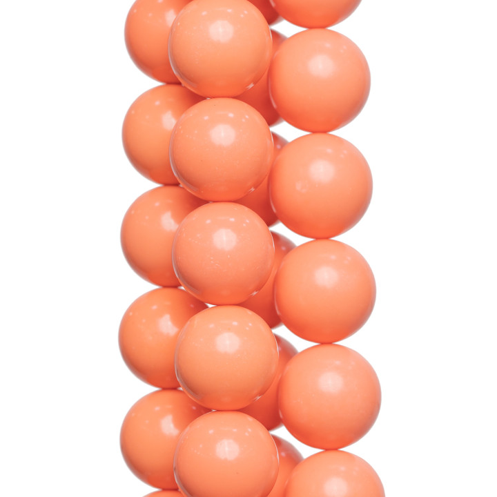 Smooth Round Pink Coral Paste 18mm