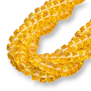 Topaze Jaune Hydrothermale Chaleur Diffusée Rondelle 10x07mm