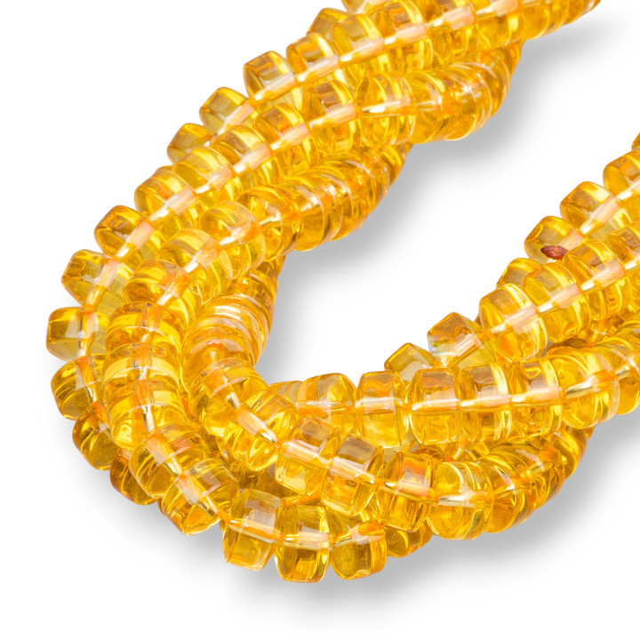 Topacio Amarillo Hidrotermal Calor Difuso Rondelle 10x07mm